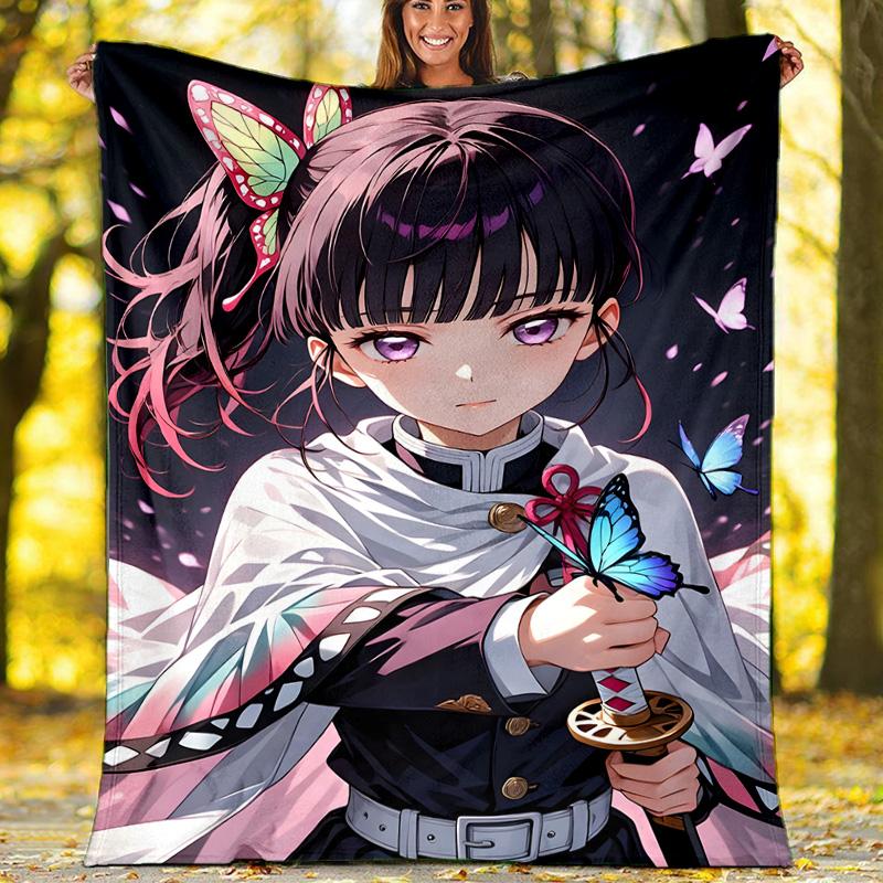 1pc Tsuyuri Kanawo1 Theme Blanket - Digital Print, Polyester, Cozy for All Seasons, Perfect for Outdoor, and Travel