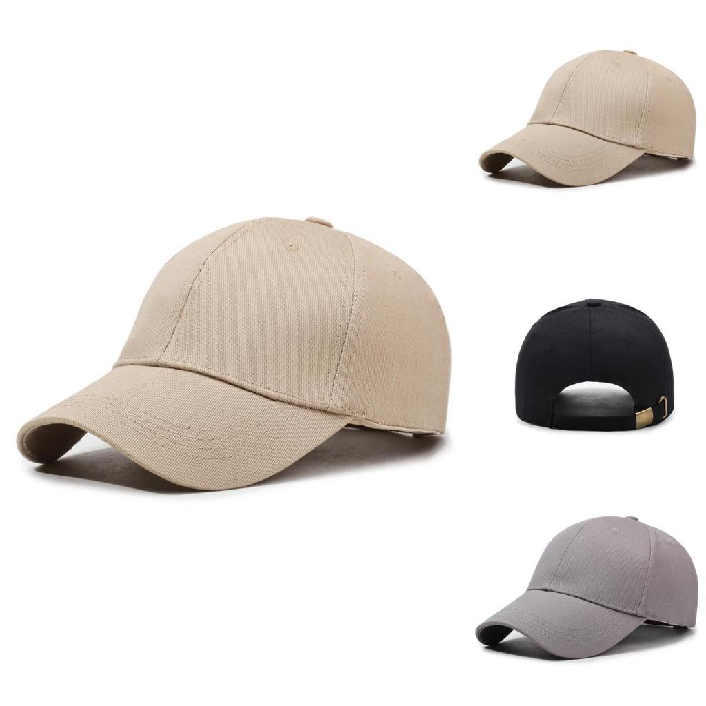 Unisex Cotton Cap With Curved Brim Sun Protection For Spring Autumn Wear