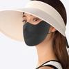 Sun Protection Ice Silk Sunscreen Mask Solid Color Thin Face Veil Cool Cycling Face Cover  Outdoor