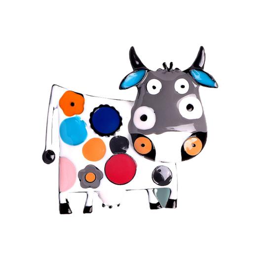 Miss Sugar модная брошь унисекс со стразами, инкрустированная знаками зодиака корова, крупный рогатый скот, брошь, булавки, подарки на Новый год