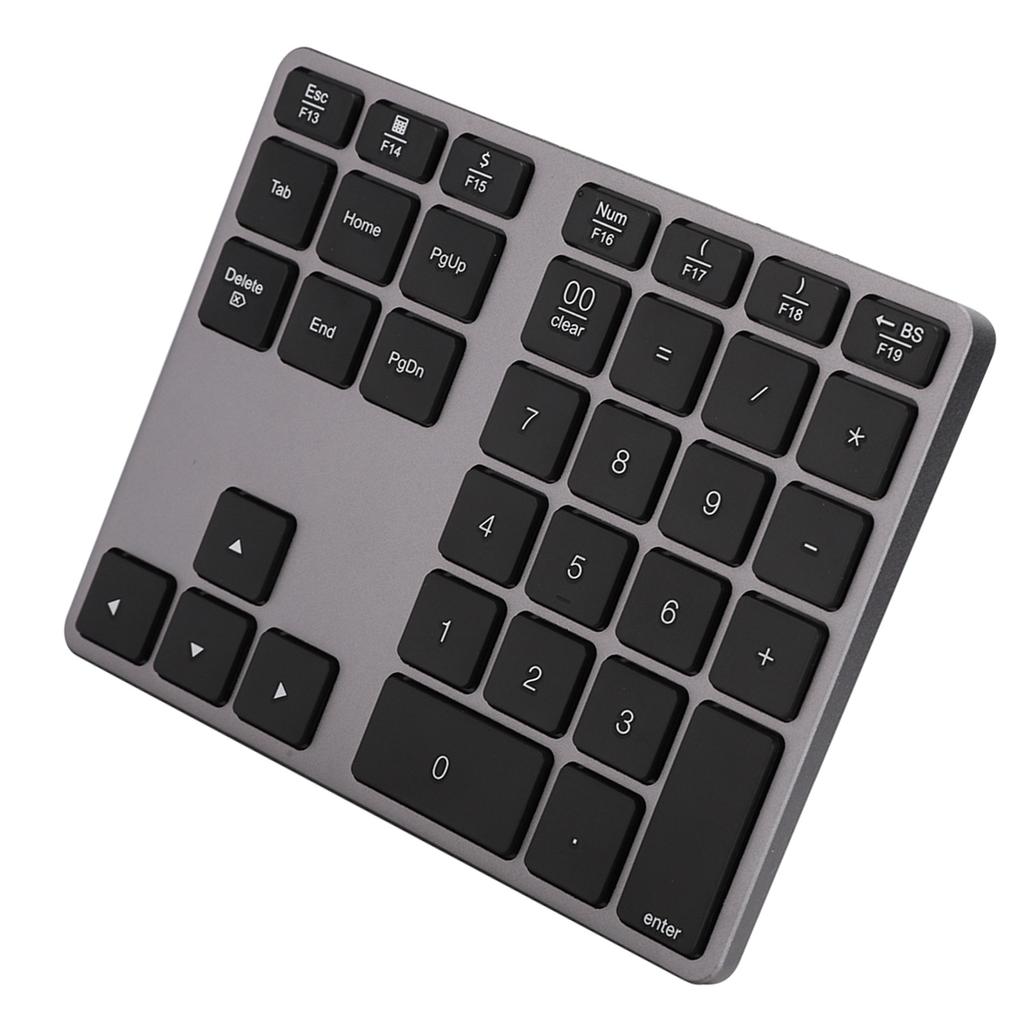 308 35 Keys Numeric Keypad Rechargeable Wireless Thin Keyboard Compatible with 5.0(Black )