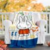 Miffy printed blanket—lightweight,soft,warm;versatile blanket all seasons—perfect as &air-conditioning throw,nap blanket