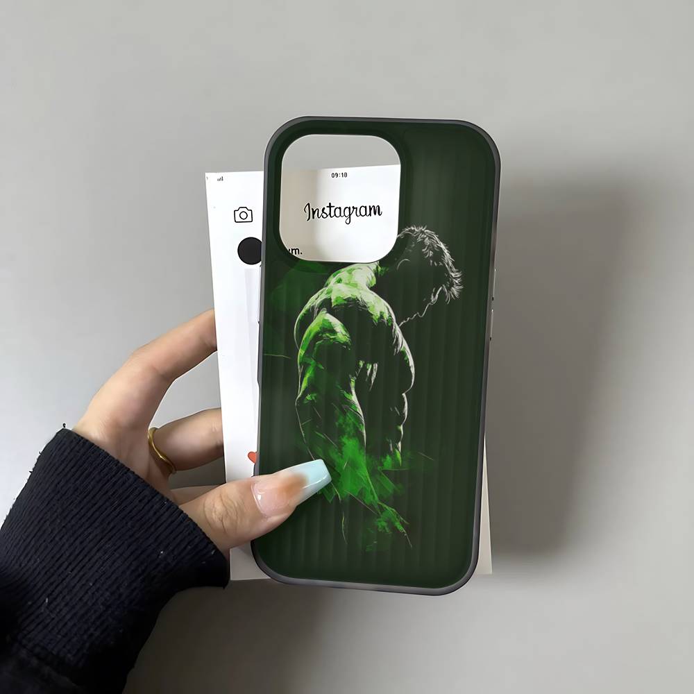 Супергерой Х-Халк Для Телефона 17 16 15 14 13 12 11 Pro Max Plus Pro Air Чехол для Телефона Задняя Крышка с Гофрированной Полоской