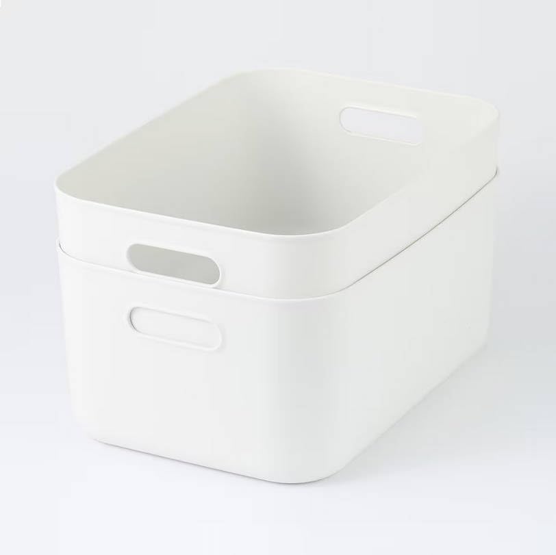 Muji Soft Polyethylene CaseMedium Approximately Width 25.5Depth 36Height 16cm Costume Case Storage Box