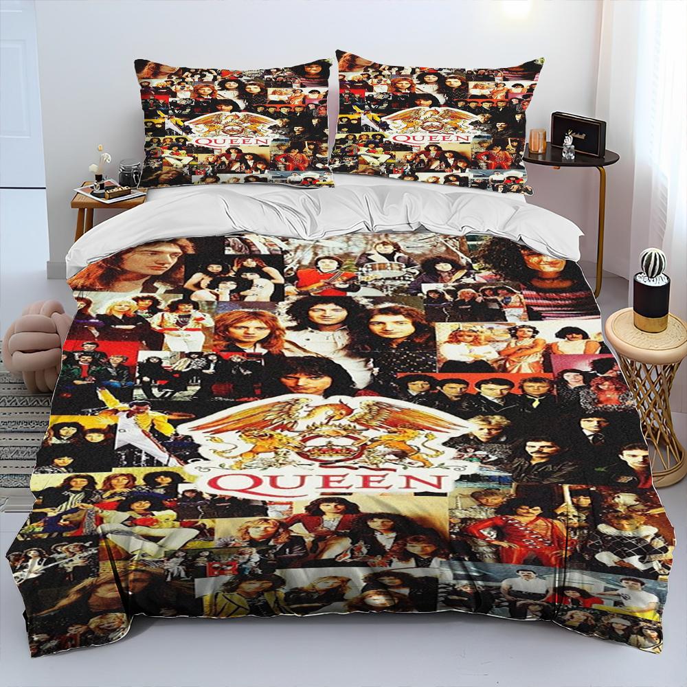 Фредди Меркьюри Queen-рок-группа Комплект постельного белья с одеялом, Пододеяльник Комплект для кровати Покрывало Наволочка, Комплект постельного белья размера Кинг/Квин