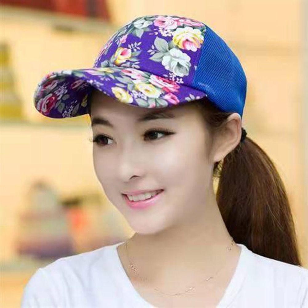 Flower Printed Fishing Cap Mesh Hip Hop Sun Hat New Baseball Cap Summer Autumn Outdoor