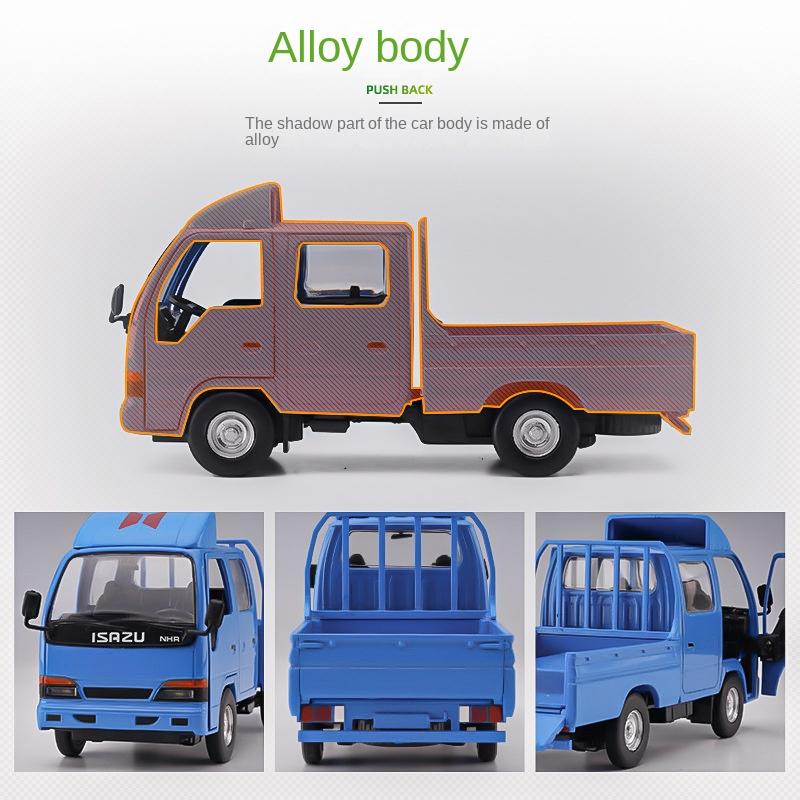 1/32 модель автомобиля для легкого грузовика Isuzu, модель металлического литья под давлением, инженерное моделирование, транспортная машина, литейный грузовик