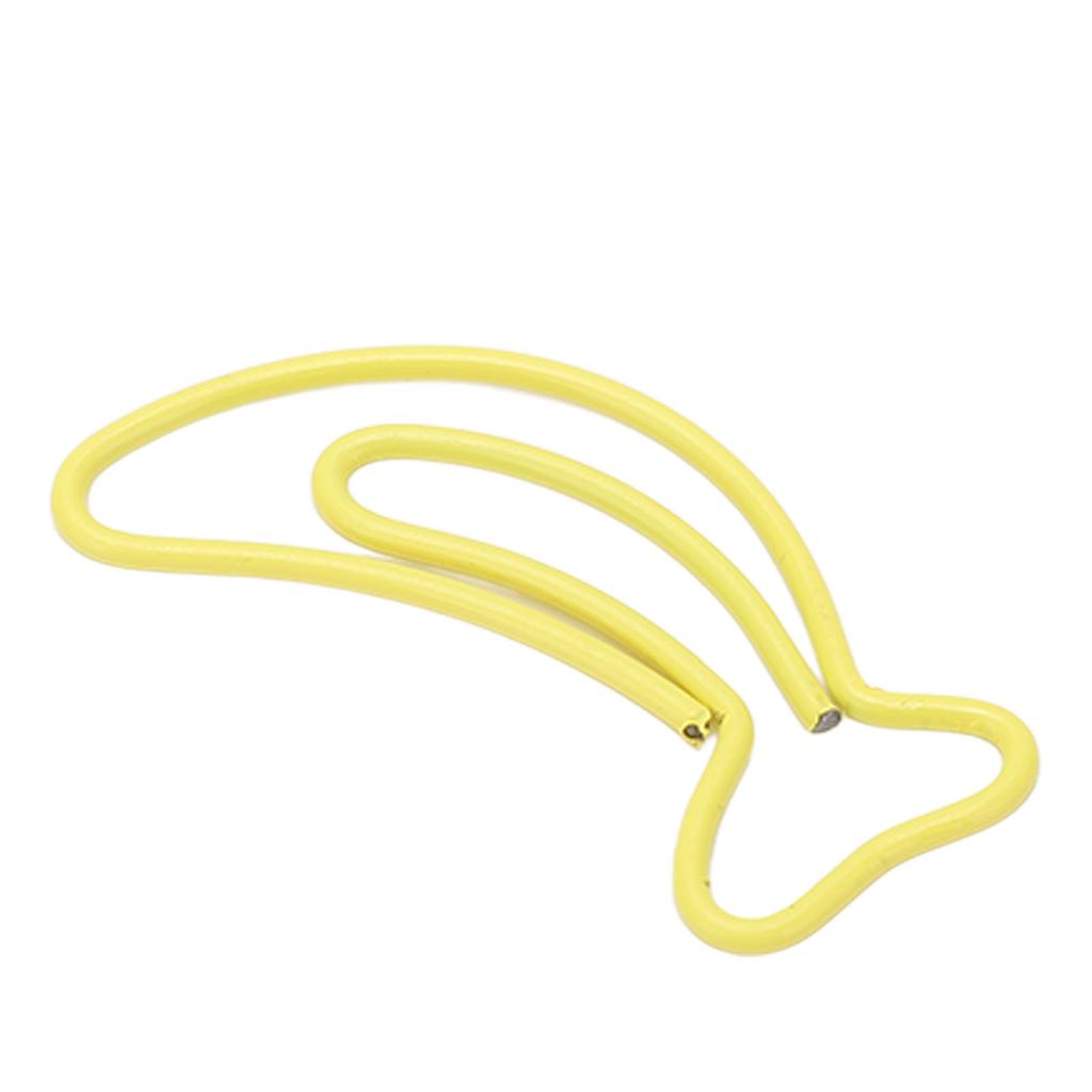 100pcs Paper Clips Portable Mini Cute Banana Shape Rustproof Electroplated Metal Paperclips Office B