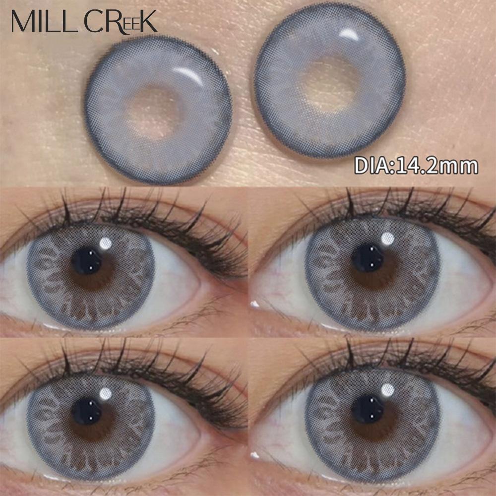 MILL CREEK 1 пара однолетних цветных фиолетовых контактных линз для близорукости по рецепту Eye Power(0~-8.00) 14,2 ~ 14,5 мм, высококачественный макияж для глаз, красота, макияж для учеников