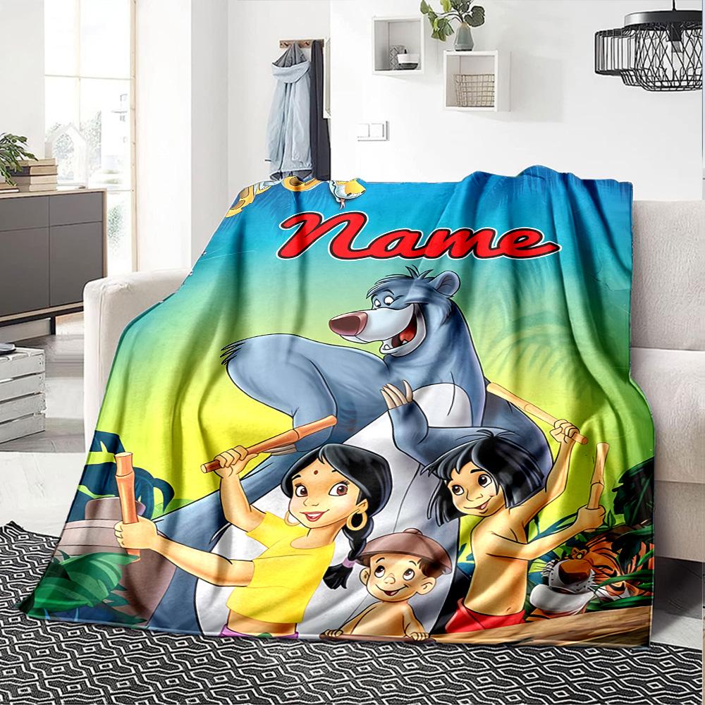 Customiz Name Personality The Jungle Book Blanket Soft &Warm Sofa Office Bed Travel Lunch Break Blanket, Gift Suitable All Seasons