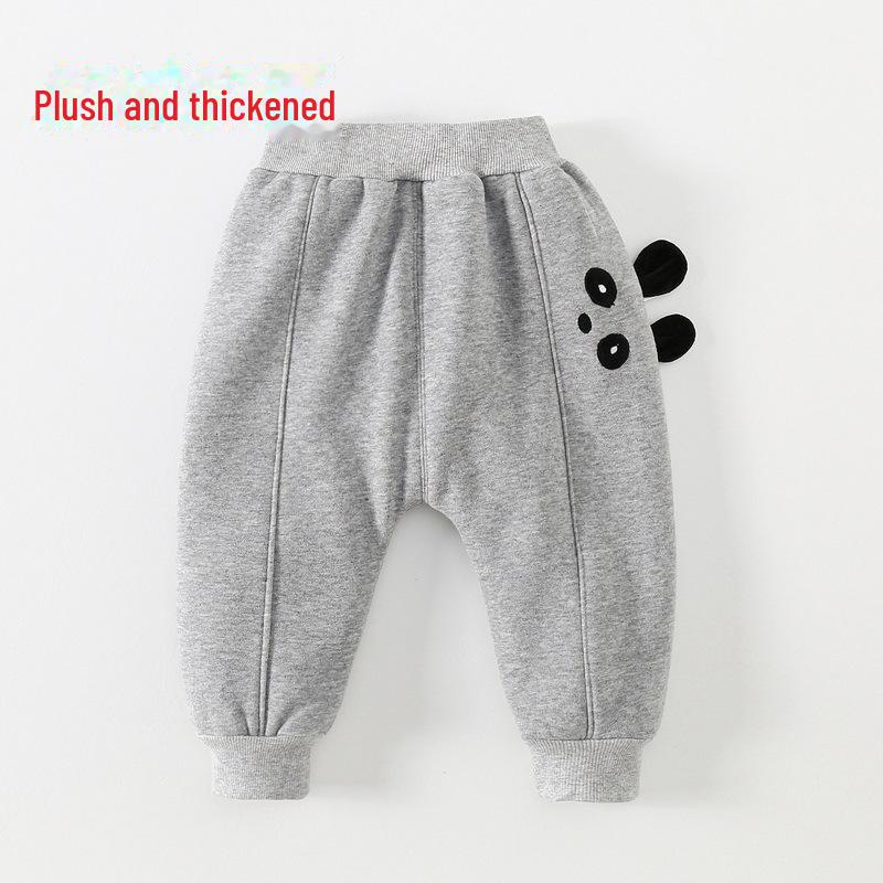 Утепленные зимние детские штаны: Повседневные брюки на бархатной подкладке для мальчиков и девочек