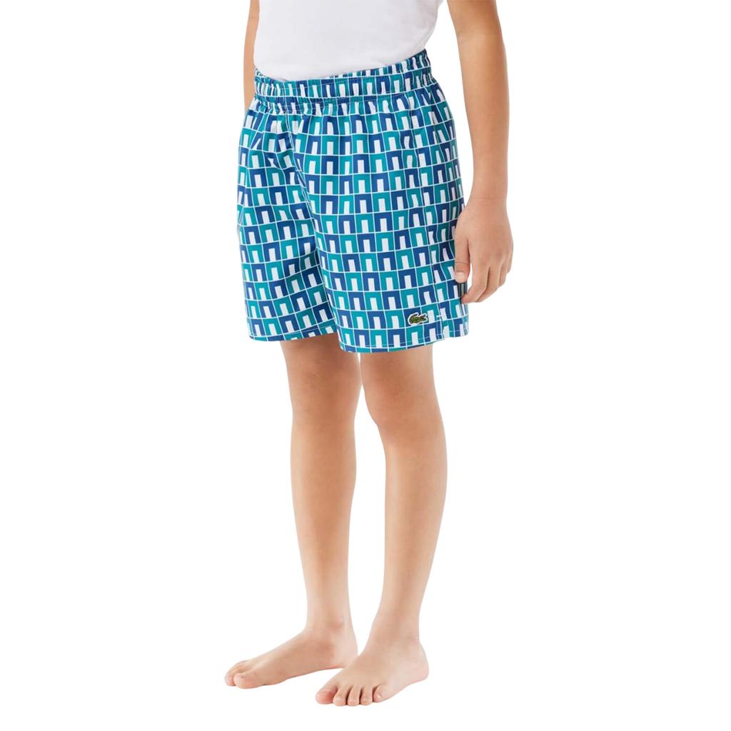 Lacoste Childrens/Kids Monogram Taffeta Swimming Trunks