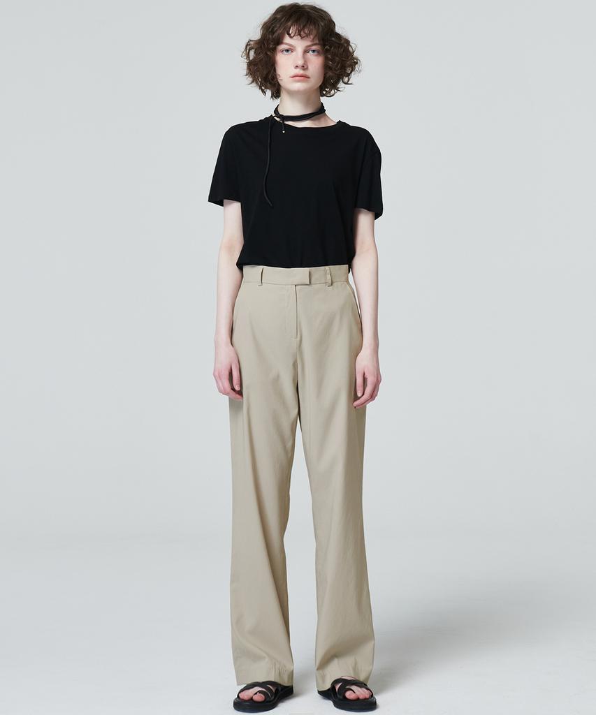 MALOUPE 2128 Lightweight Semi-Wide Pants (Beige)