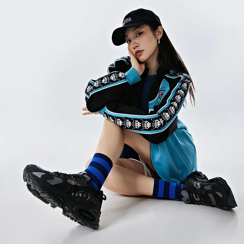 Kappa Slip Resistant Abrasion Resistant Low top Chunky Sneakers Unisex Black (Unisex) Chunky Sneakers K0DY5MC03 990