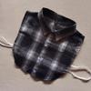 Plaid Women Shirt False Collars White  Removable Lapel Collars For Women Fake Collar Women Detachable Collars Nep Kraagie