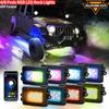 AUXBEAM 4/8 шт. RGB светодиодные рокерные огни с управлением через приложение, светодиодные модули для подсветки днища автомобиля, атмосфера Undeglow