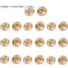 10-50 Sets Sew-On Snap Buttons Metal Snaps Fasteners Press Studs Buttons For Sewing, 10Mm And 21Mm,Black Silver And Golden