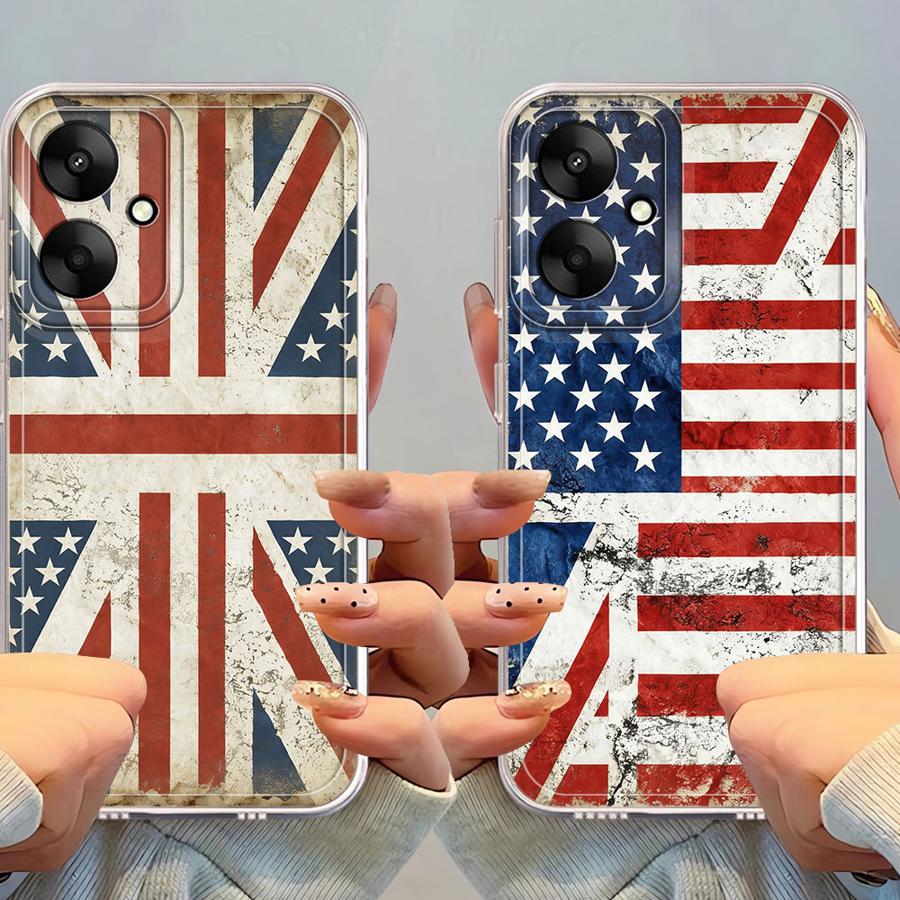 Soft Phone Cover Case for Xiaomi Poco X3 NFC X3 Pro National Flag Pattern