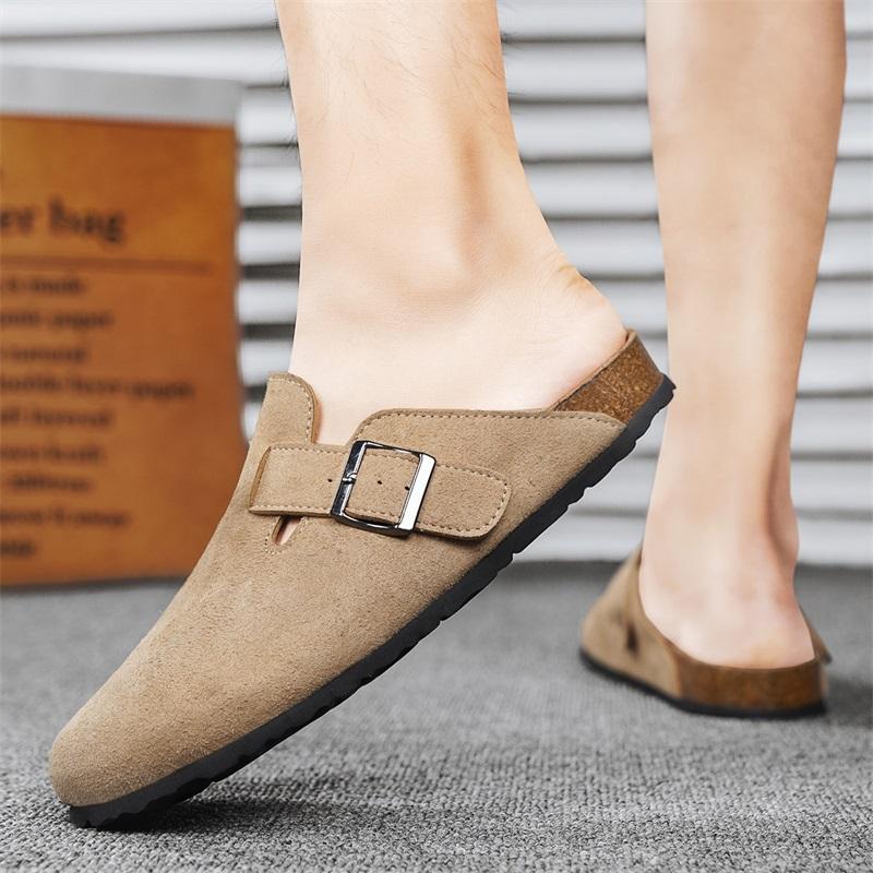 Летние мужские сандалии Кожаные мужские сандалии Женские шлепанцы Нескользящие Уличные Пляжные Повседневные туфли Zapatos Hombre Прочная Роскошная обувь