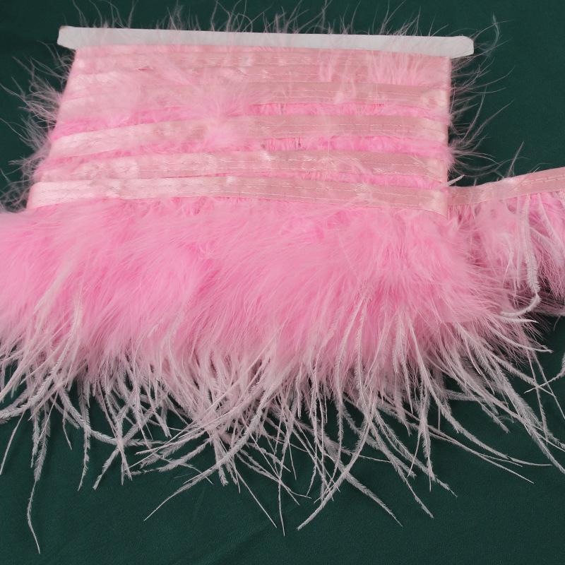 Ostrich Fur Turkey Feather Cloth Belt Diy Feather Handicraft Jewelry Clothing Luggage Decoration Material