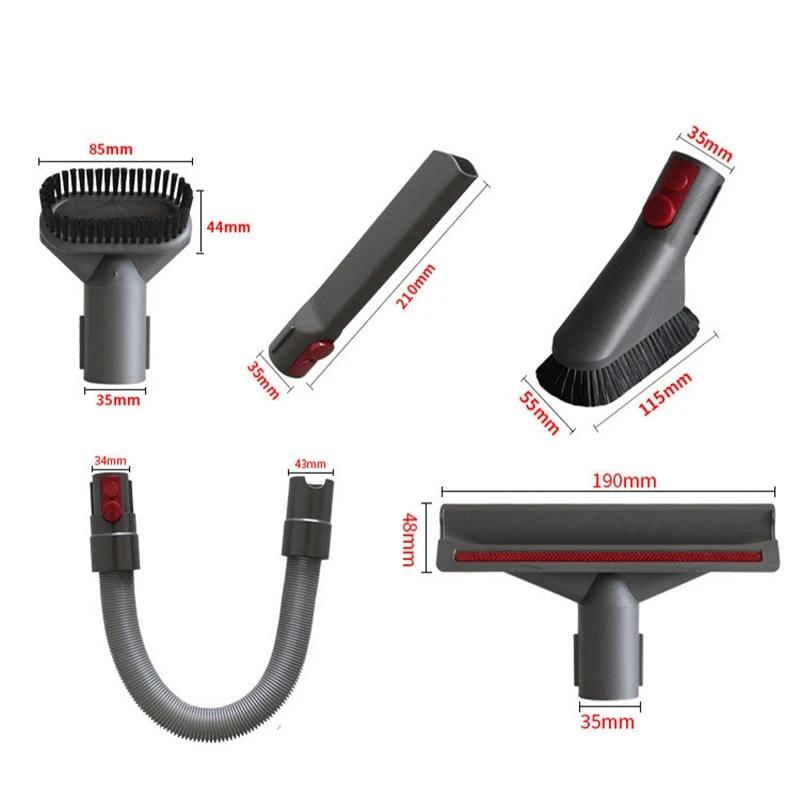 Комплект насадок для пылесосов Dyson V7 V8 V10 V11 V15 Absolute Detect Cyclone Outsize, набор аксессуаров, сменная щетка