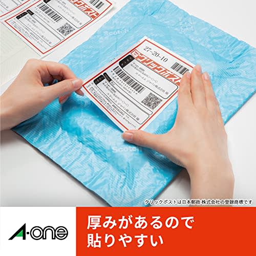 A-One Этикетка Наклейка Адрес Этикетка Бумага Click Post 4 Стороны 15 Листов 77220