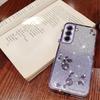 Samsung Galaxy S22 Case, Glitter Flower, Purple