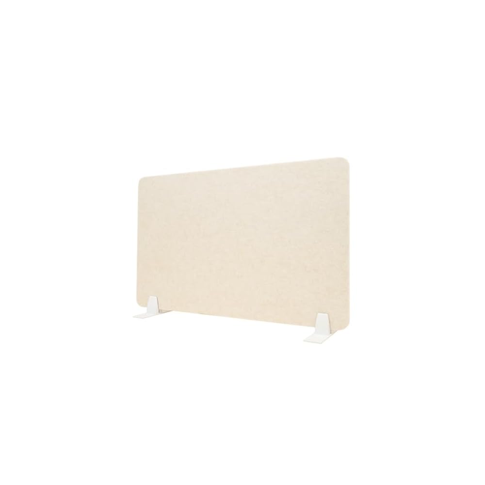 Ray Leaf Desktop Partition, Soundproof, Sound-Absorbing, Splash Guard, with Clip Stand, Cream
