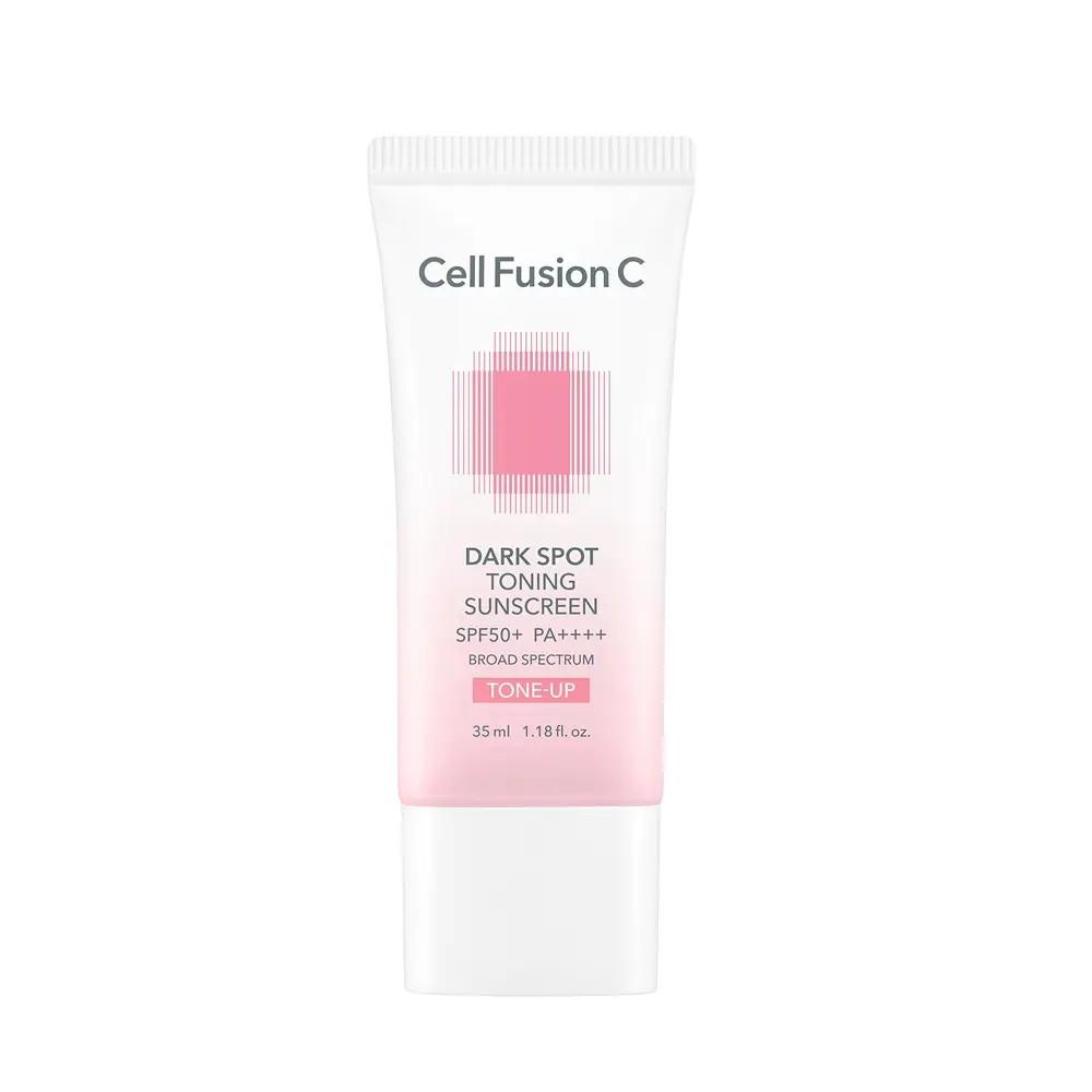 Cell Fusion C Blemish Toning Sunscreen Set 35ml x2 + 10ml – Brightening Tone-Up UV Protection with Keyring