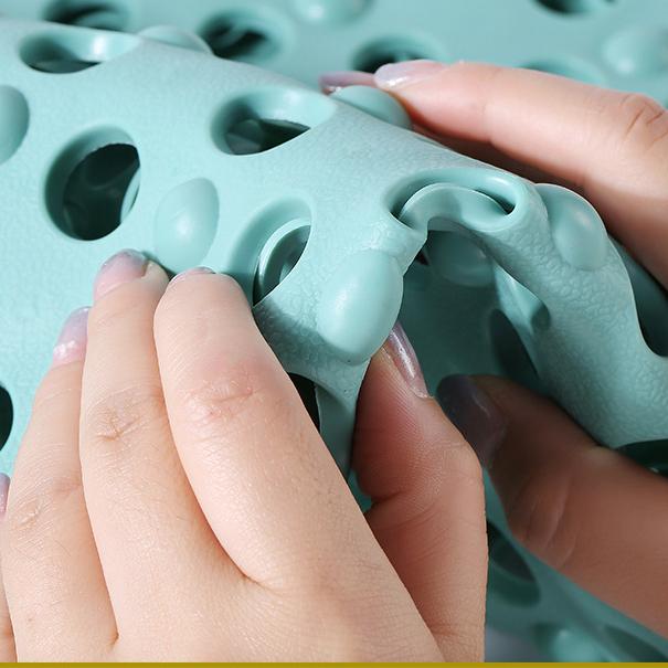 Pvc Bathroom Anti-slip Mat Pad Odorless Shower Long Bath Tub Floor Toilet Water Trap Rug Bathtub Mat with Suction Cups and Drainage Holes Soft On Feet