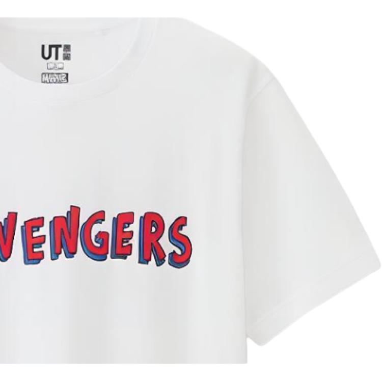 Uniqlo X Джейсон Полан Футболка с принтом букв Унисекс Топы Белый 418307-00
