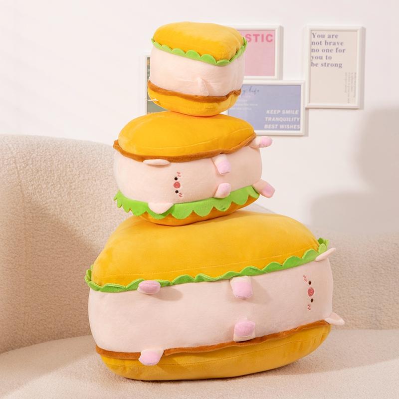 Сэндвич свинья плюшевая игрушка мультяшная мягкая игрушка обнимашка плюшевая кукла аниме фигурка мягкая подушка для девочек подарок на день рождения