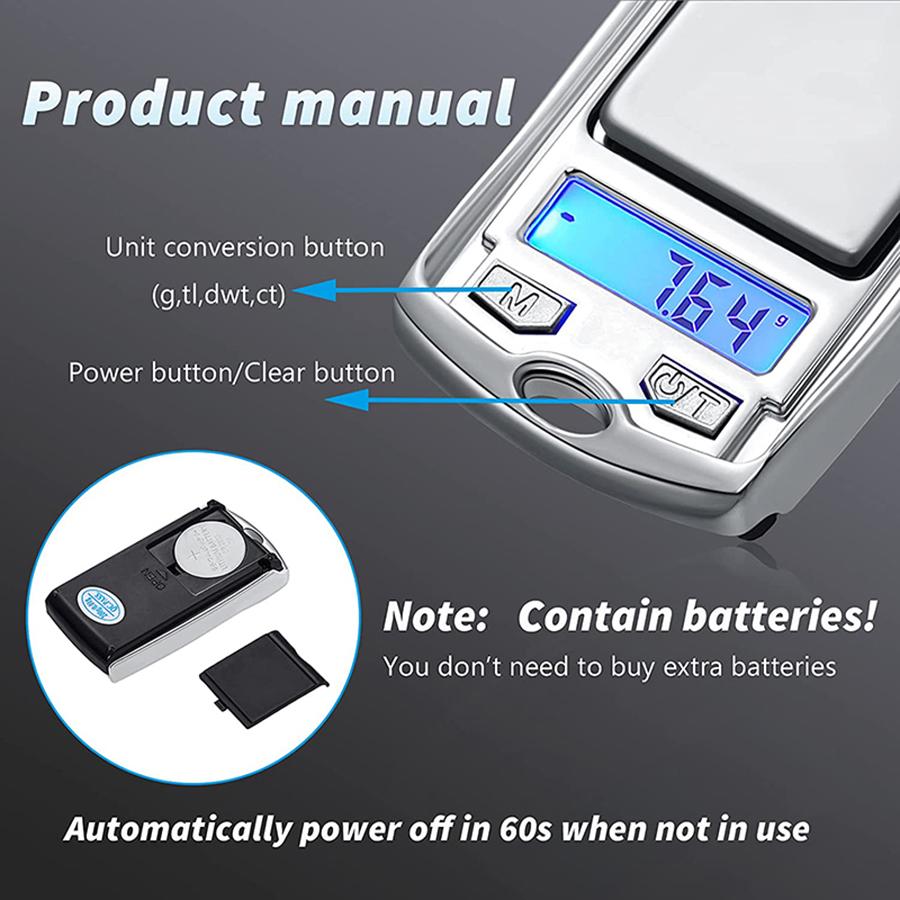 200g/0.01g Precision Jewelry Scale Portable Car Key Mini Scale Mini Digital Pocket Electronic Scale With LCD Display Weigh Tools