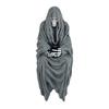 Grim Reaper Statue Halloween Long Robe Sitting Skeleton Figurine Gothic Tabletop Ornament for Home Garden Desktop Bookshelf Decor