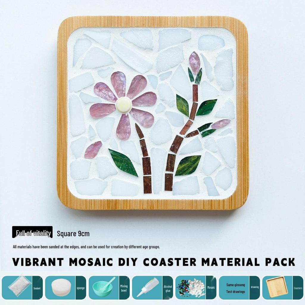 DIY Handmade Mosaic Coaster Kit for Students - Perfect for Kindergarten Activities and Halloween Crafting