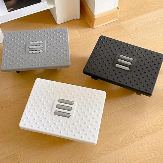 Эргономичная подставка для ног с массажными роликами для ног. Простая сборка. Регулируемый угол. Поддержка осанки. Противоскользящий табурет для ног для офиса и дома.