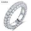 Классическое кольцо Lindon для женщин с цирконом круглой формы, подарок на свадьбу, размер 6-10