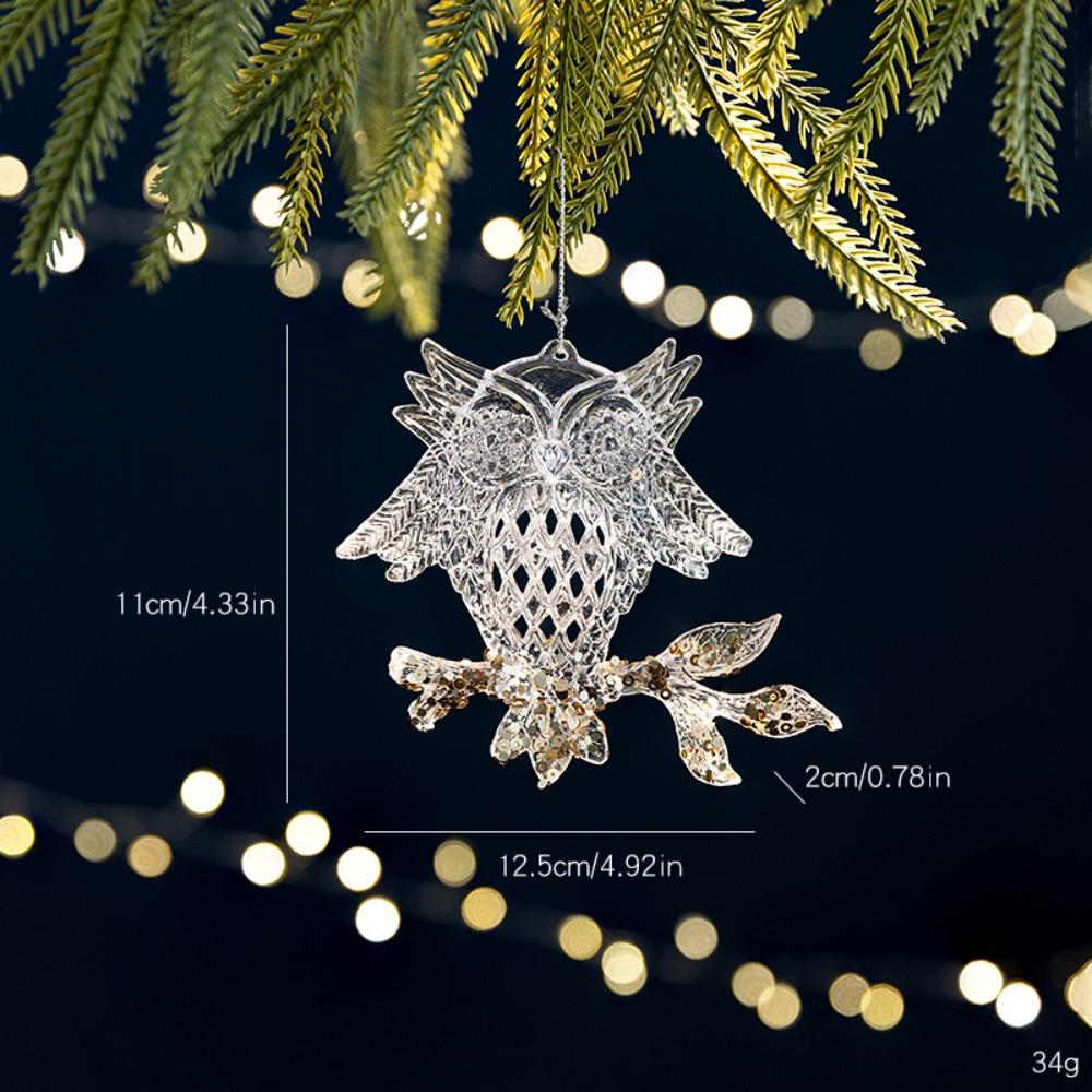 Acrylic Christmas Tree Ornaments DIY Crystal Hanging New Christmas Crystal Pendants Indoor Outdoor