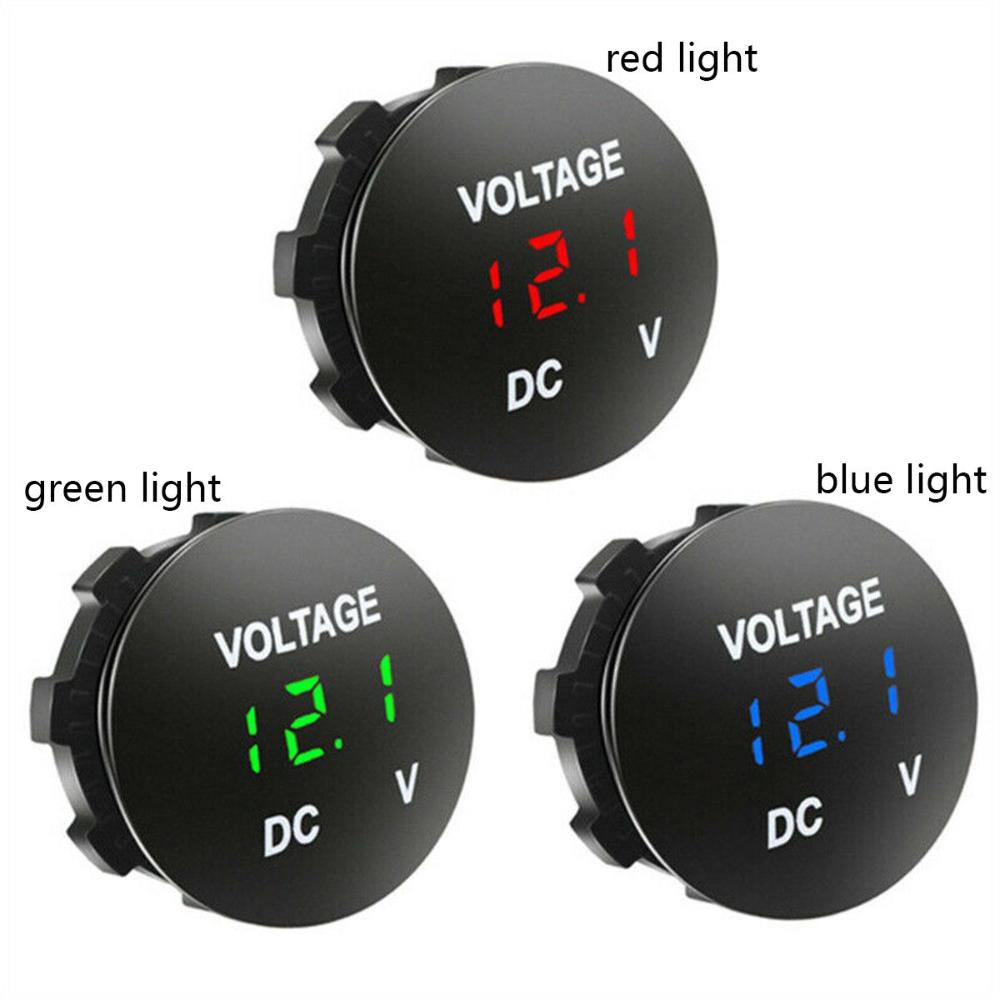 Plastic DC 12V-24V Panel Motorcycle Battery Gauge Car Voltmeter Voltage Meter