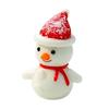 Holiday Miniature Glass Snowman Reindeer Santa Sculpture Tabletop Shelf Decoration For Christmas Display Party Gift
