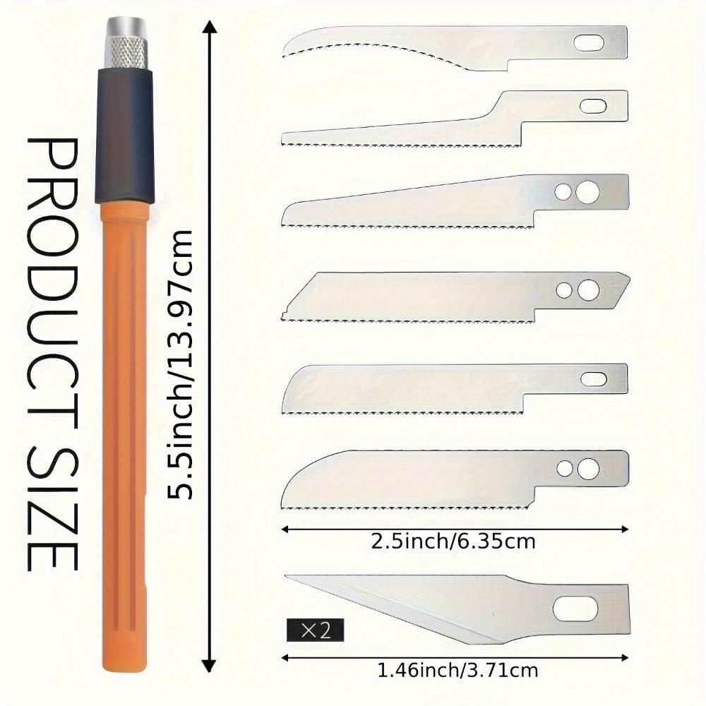 Набор из 8 мини-пил для поделок, точный нож для хобби своими руками со сменными стальными лезвиями для резки дерева и поделок, ручной многофункциональный инструмент