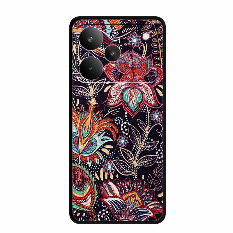3D чехол для телефона Realme P4 Pro 5G Чехол P4Pro Coque Рельефный тисненый цветок Силиконовая мягкая задняя крышка Для Realme P4 Pro Чехол P 4 Pro