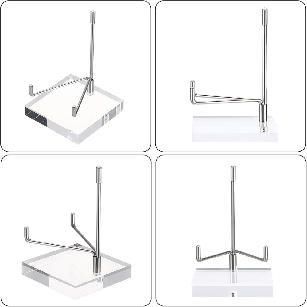 Adjustable Metal Arms Crystal Holder Soft Rubber Case Metal Mineral Rack  Museum