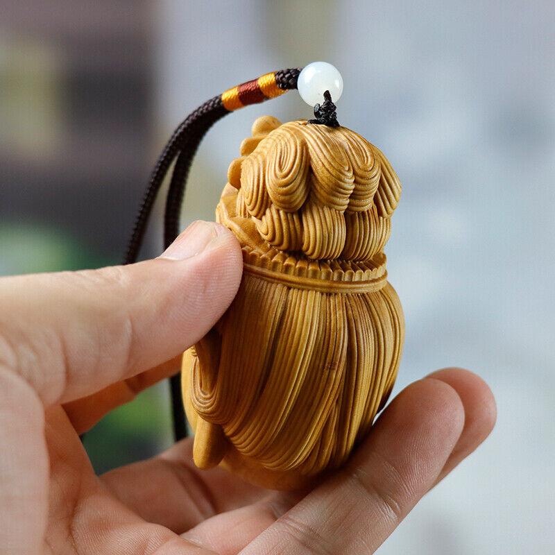 7 X 4.4 X 4.4 См Резная Фигурка из Самшита Нецкэ : Кван-Инь Гуань Инь