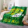 1PC Leon Fc Crest Custom Name Patterned Flannel Blanket Suitable For All Seasons For Home Decor Warmth And Comfort Gifts Holiday Present