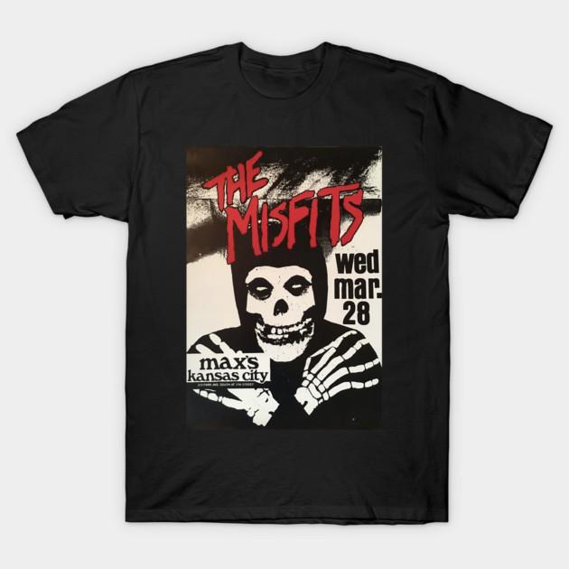 Азиатский размер Хлопковая унисекс футболка Печатная футболка Футболка Misfits Печать без вырезания Обычная посадка