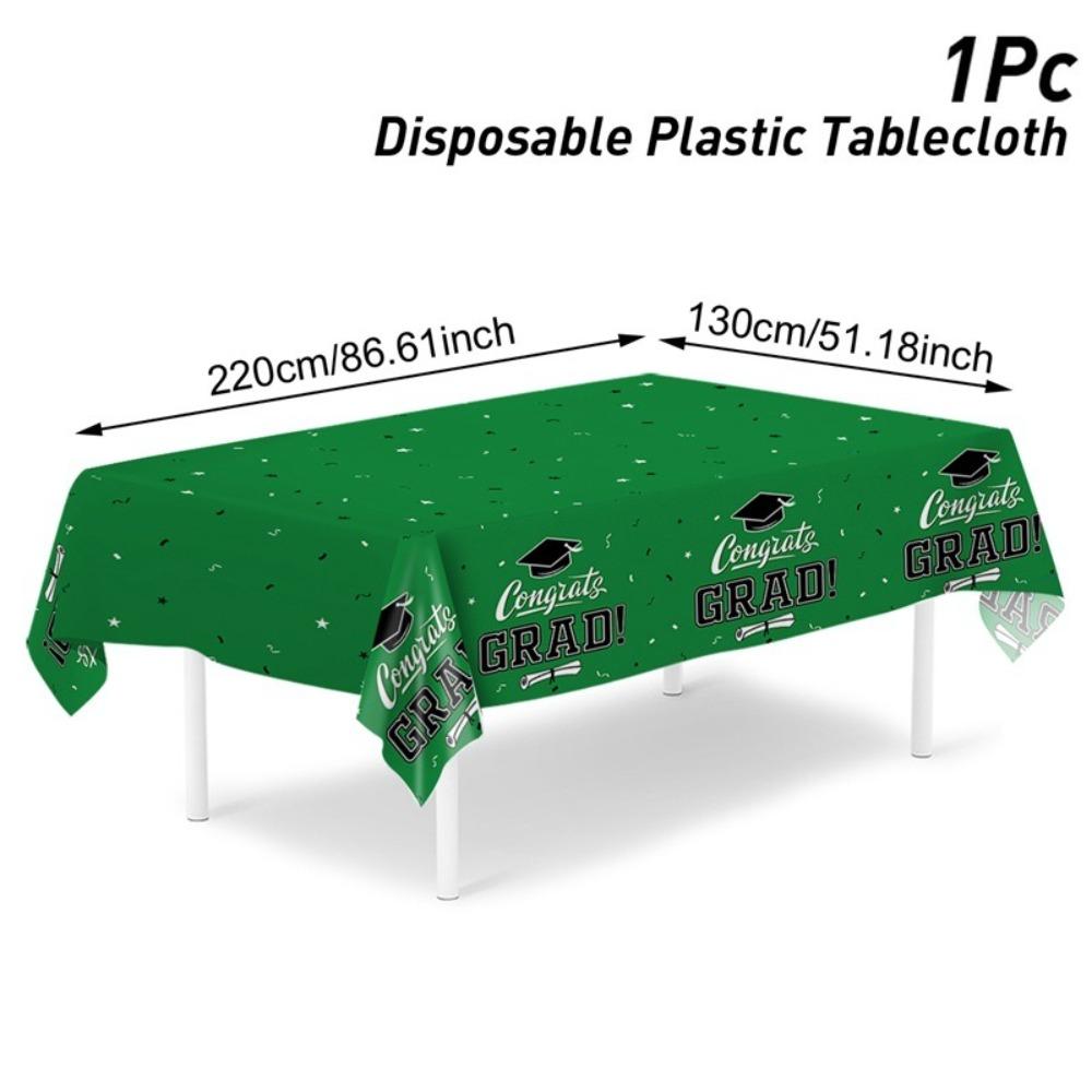 Wear-Resistant Graduation Tablecloth PE Material Disposable Table Cover Table Runner Class of 2026