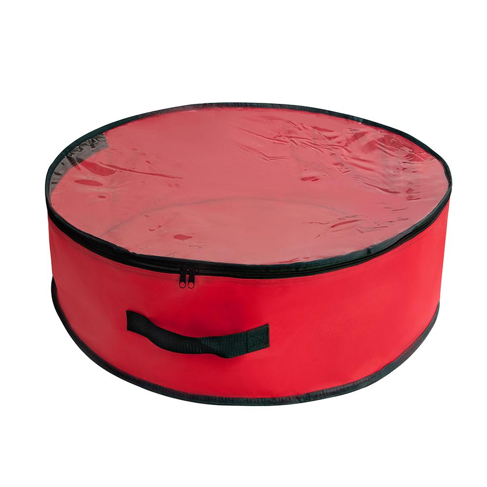 1 шт. Прозрачная водонепроницаемая сумка для хранения рождественского венка, Рождественское украшение, Круглая сумка большой вместимости