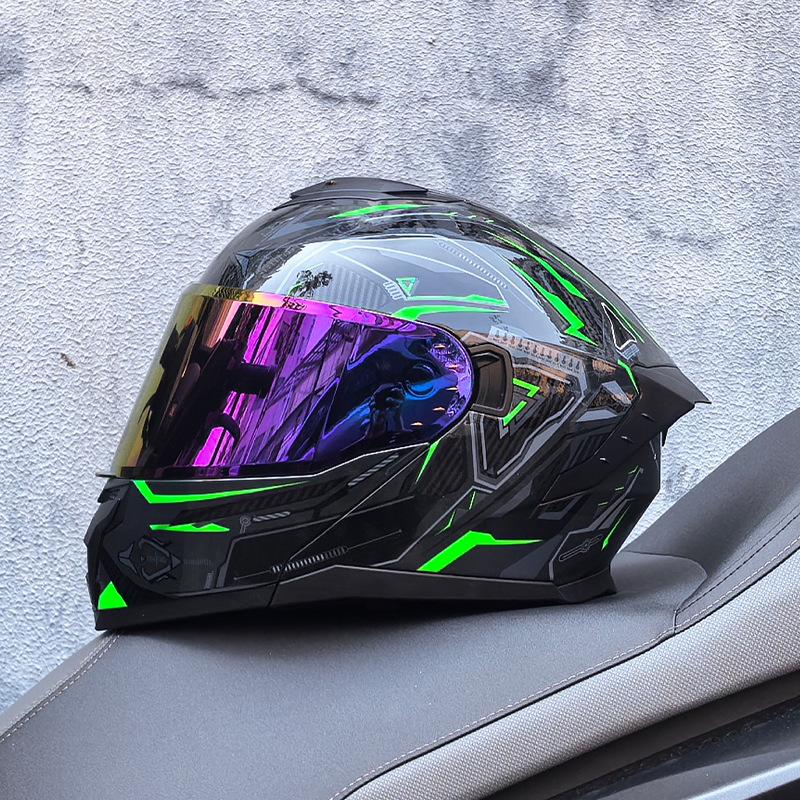 Motorcycle Helmet Men's and Women's Face-off Helmet Summer Locomotive Full Helmet Universal Safety In All Seasons