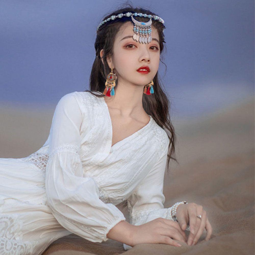 Hairdress Headband National style Forehead Chain Fashion Jewelry Eyebrow Pendant Women Necklace